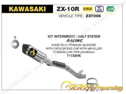 Kit d'échappement intermédiaire ARROW RACE-TECH RACING pour KAWASAKI ZX-10R de 2016 à 2019