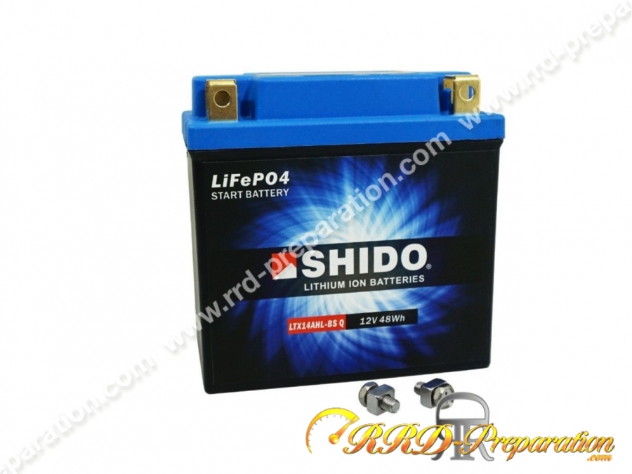 SHIDO LTX14-BS 12V 4AH LITHIUM battery for motorcycle, mécaboite,  scooters