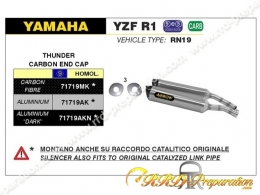 Paire de silencieux THUNDER ARROW pour Yamaha YZF R1 de 2007 à 2008