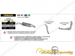 Ligne complète THUNDER ARROW pour Yamaha YZF R1 de 2007 à 2008