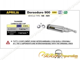 Silencieux d'échappement ARROW THUNDER pour collecteur d'origine sur APRILIA DORSODURO 750 de 2009 à 2017 et 900 de 2017 à 2019