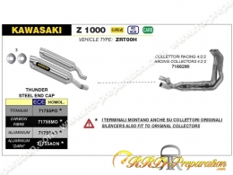 Ligne d'échappement complète ARROW THUNDER pour KAWASAKI Z 1000 et Z 1000 SX  de 2014 à 2020