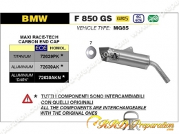 Silencieux d'échappement MAXI RACE-TECH pour BMW F 750 GS / F 850 GS de 2021 à 2023