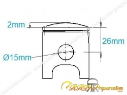 Piston Ø54mm mono-segment pour kit origine et ITALKIT sur KARTING moteur ROTAX 125 M129