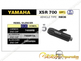 Silencieux d'échappement ARROW REBEL pour YAMAHA XSR 700 de 2021 à 2023