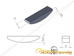 Clavette d'allumage CGN 3X2,5X13mm pour Peugeot 103 électronique