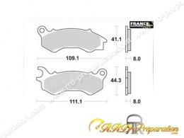 Plaquettes de frein AP RACING avant - arrière pour HONDA 50, 110 NSC, 125, 150 PCX, SH, PEUGEOT DJANGO, SATELIS ...