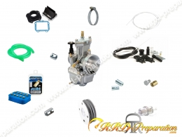 Kit carburation 34mm PWK... pour ROTAX 122, 123, APRILIA RS, SX, HM CRE... 125 2T pipe droite