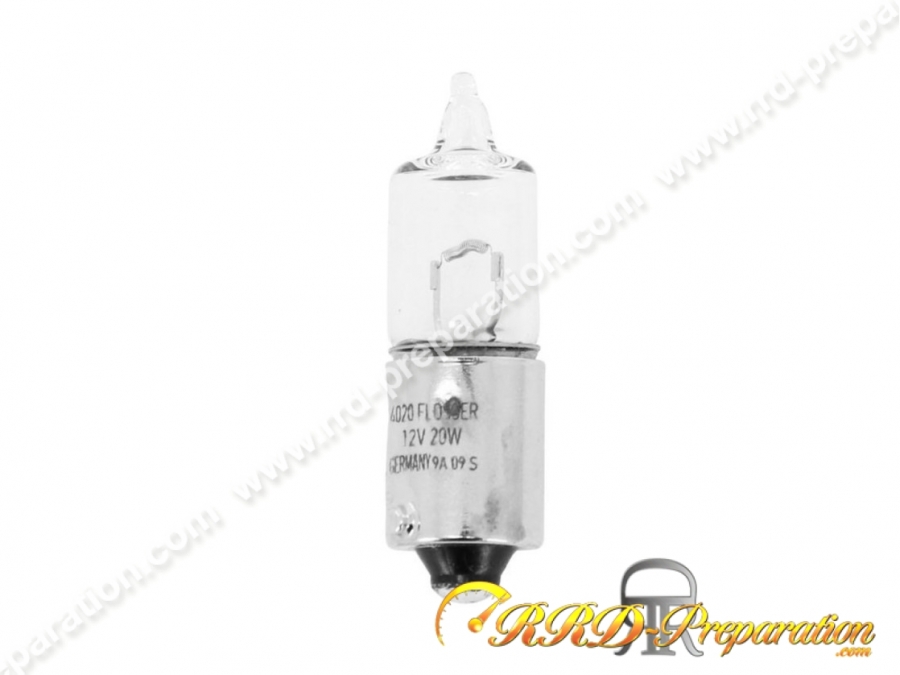 Ampoule de phare FLOSSER halogène miniature H20W 12V 20W culot BA9S