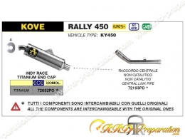 Kit silencieux d'échappement avec raccord ARROW INDY RACE pour KOVE RALLY 450 de 2023 à 2024