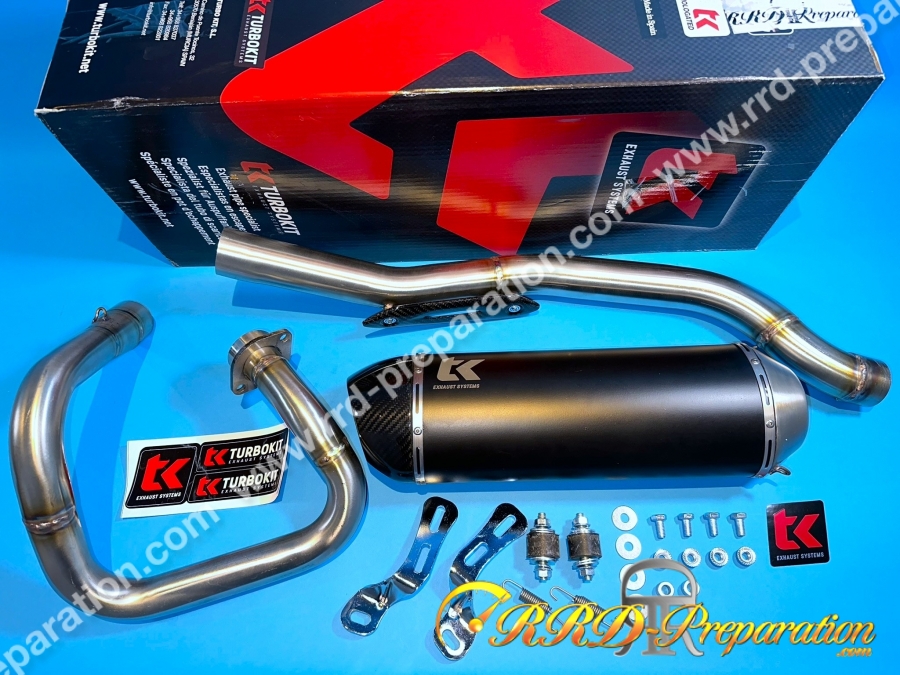 Ligne de pot d'échappement TURBO KIT TK QUAD OVALE H2 pour YAMAHA RAPTOR et WARRIOR 350