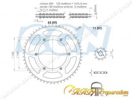 KIT CHAINE AFAM pour DERBI SENDA SM DRD, RACING, EVO, GPR NUDE, RS4