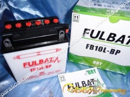 Batterie FULBAT YB10L-BP 12V 11Ah (livré avec acide) pour moto, mécaboite, scooters...