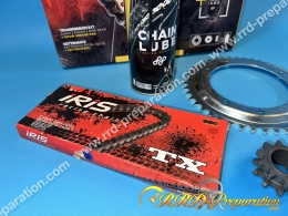 Kit chaîne renforcé pour MBK, MOTOBECANE 88, 881 P, U, 85, 65, 89... (Couronne Ø110mm)