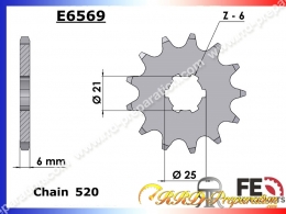 Kit chaine FRANCE EQUIPEMENT renforcé pour YAMAHA 350 YFM RAPTOR, R