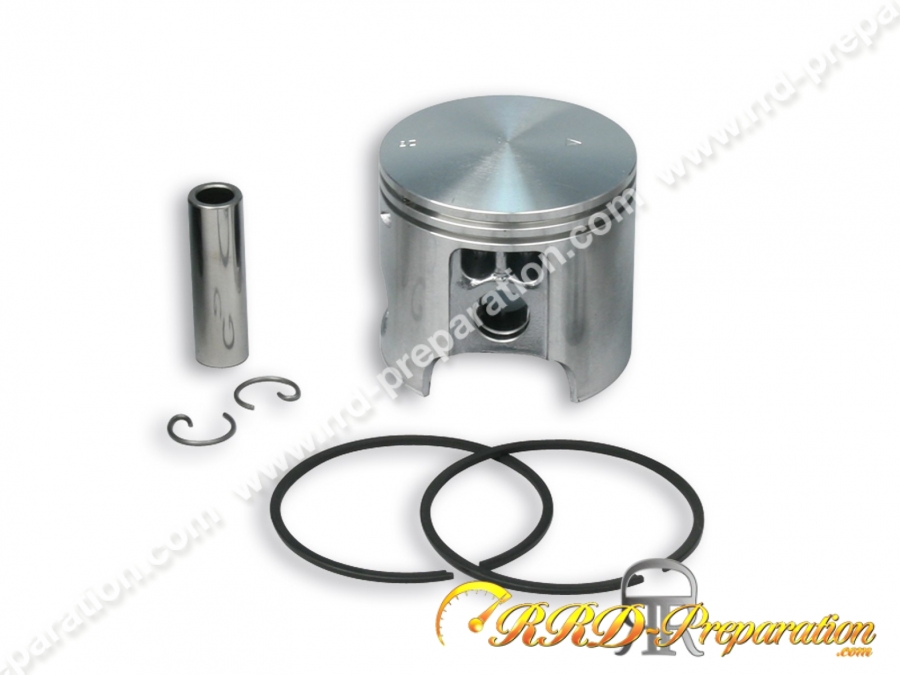 Piston Ø55mm pour kit haut moteur 100cc MALOSSI fonte 6 transferts sur VESPA 50 2T PK, HP, XL, SPECIAL, PIAGGIO APE...