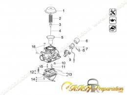 Kit joint de cuve et vis carburateur PIAGGIO pour maxiscooter 4t 125, 250 de toute la gamme PIAGGIO