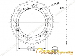 Couronne 53 dents en 420 DOPPLER ORIGIN pour FANTIC XE, XM à partir de 2017