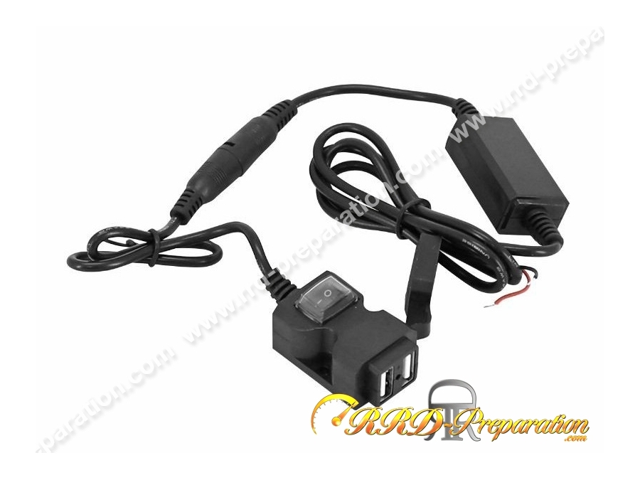 chargeur double usb moto voiture étanche