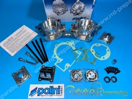 Carters moteur POLINI (avec goujons, pipe, clapets, roulements...) pour MBK 51, motobecane av10