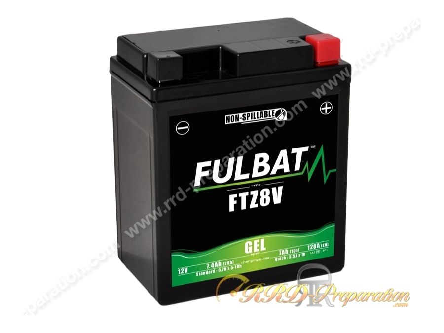 Batterie FULBAT FTZ8V 12V7AH (gel sans entretien) pour moto, scooter ...