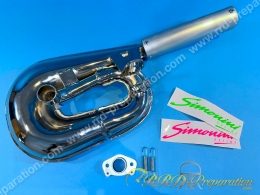 Pot d'échappement SIMONINI SERPENTIN Racing Chromé pour peugeot 103