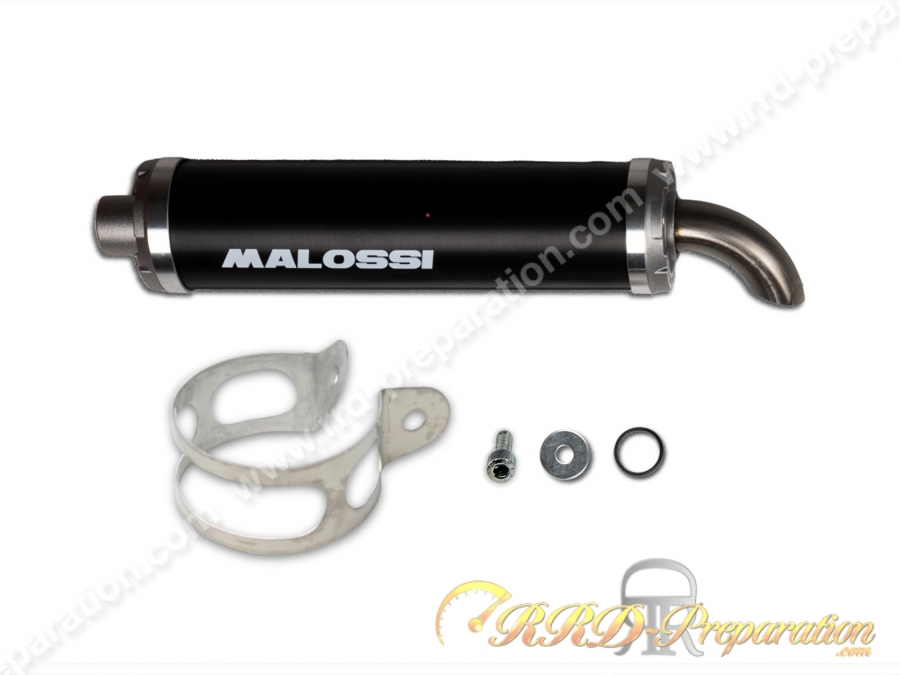 Silencieux, cartouche MALOSSI MHR obus Ø60mm aluminium moulé, usiné, anodisé noir mat