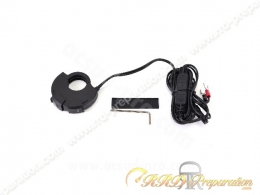 Prise de chargeur 12V double USB ACSUD fixation au guidon, rétroviseur pour moto