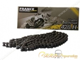 Chaîne renforcée largeur 428 FRANCE EQUIPEMENT 138 maillons pour moto, mécaboite 50 ...