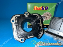 Kit d'admission (pipe droite + clapets) 8 lamelles Carbone ITALKIT COMPETITION APRILIA RS 125, KARTING.. Moteur ROTAX 2 temps