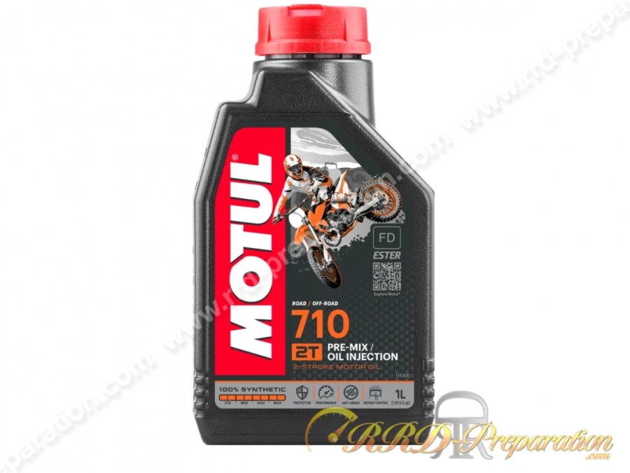 Huile moteur MOTUL 710 2T 100% synthèse 1L