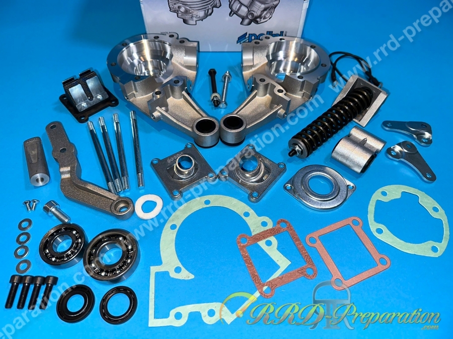 Carters moteur support moteur incorporé POLINI (lanceur+ressort) Peugeot 103 sp, mv, mvl, lm...