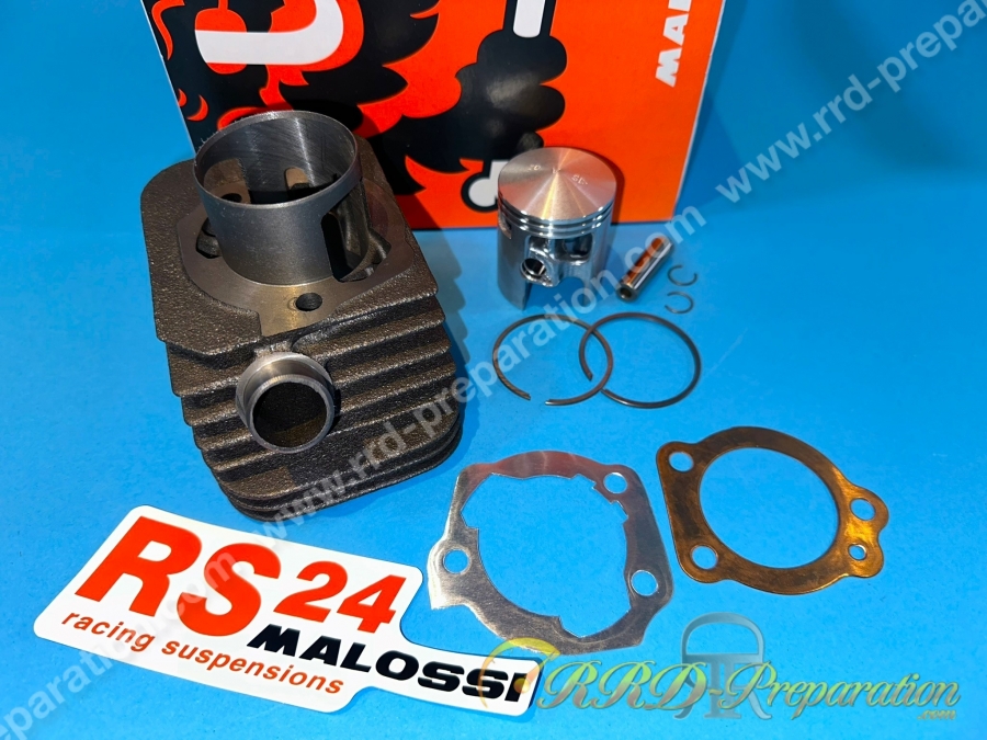 Cylindre - piston sans culasse 65cc Ø43mm MALOSSI fonte pour PIAGGIO Ciao, Px, Boxer, Bravo...