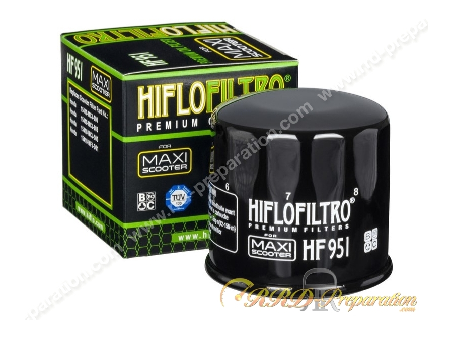 Filtre à huile HIFLO FILTRO HF951 pour maxiscooter HONDA NS, SH, X-ADV, YAMAHA XP TMAX ...