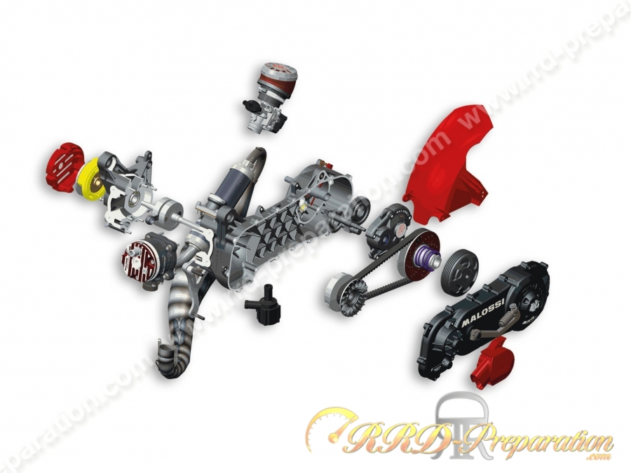 Moteur complet MALOSSI MHR RC-ONE 94cc pour scooter minarelli horizontal liquide (nitro, aerox, ...)