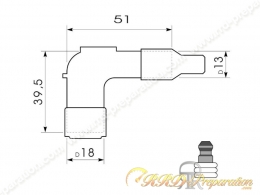 Anti-parasite NGK LB05E résistance 5k pour bougie avec olive (modèle standard)