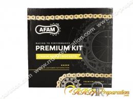 Kit chaîne AFAM 420 / 11X52 pour 50cc PEUGEOT XP6, XP7, RIEJU MRT, RS3, SMX ...