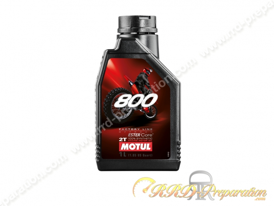 Huile moteur MOTUL 800 LINE OFF ROAD 100% Synthèse 2 temps 1L ou 4L au choix